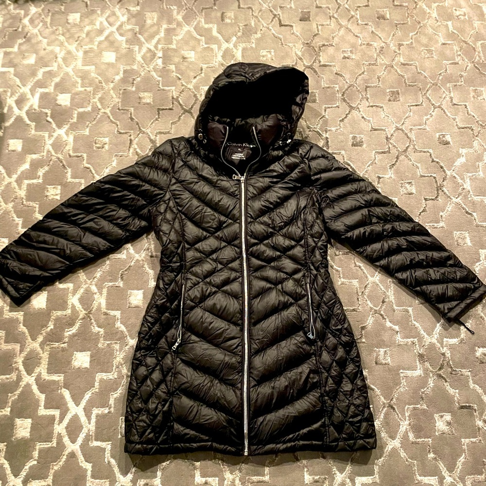 Calvin Klein hooded lightweight down jacket